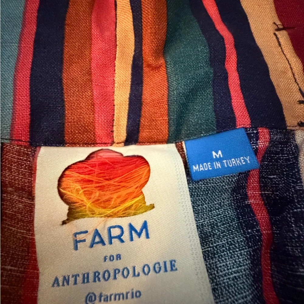 Farm Rio Augustine linen blend leg pants size M - Picture 5 of 5